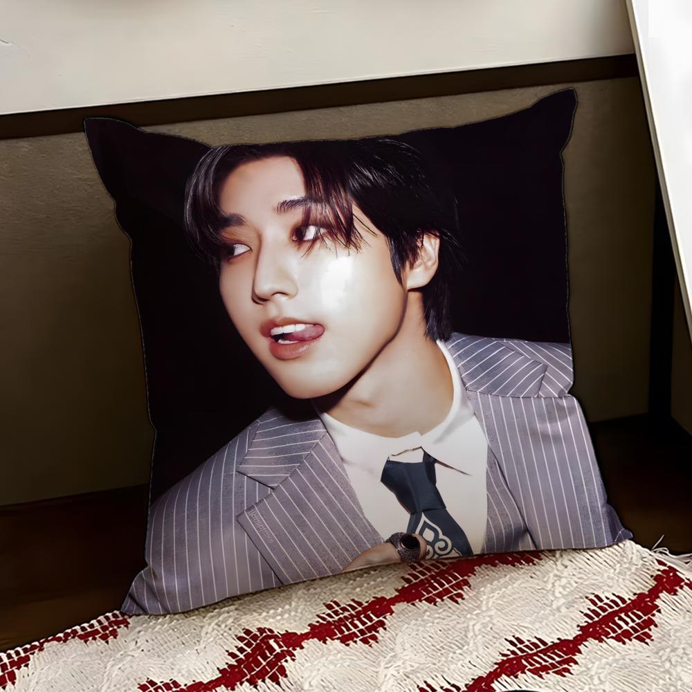 Singer HHan JJisung Boy Cushion Cover Reversible Soft Durable Pillow Cover Home  Car MultiScene Use for Daily Comfort