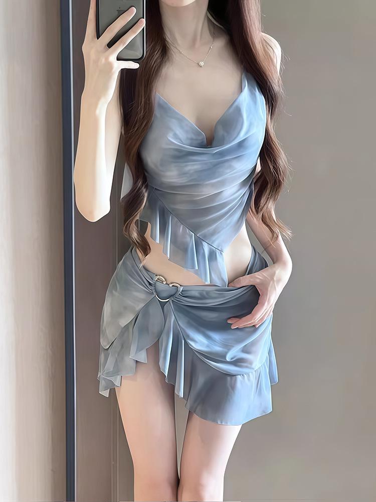 

Жіночий високоякісний трикомпонентний набір бікіні: Консервативний, Стильний Купальник для Відпустки на Морському Узбережжі або Гарячих Джерел XL [105-120 lbs]