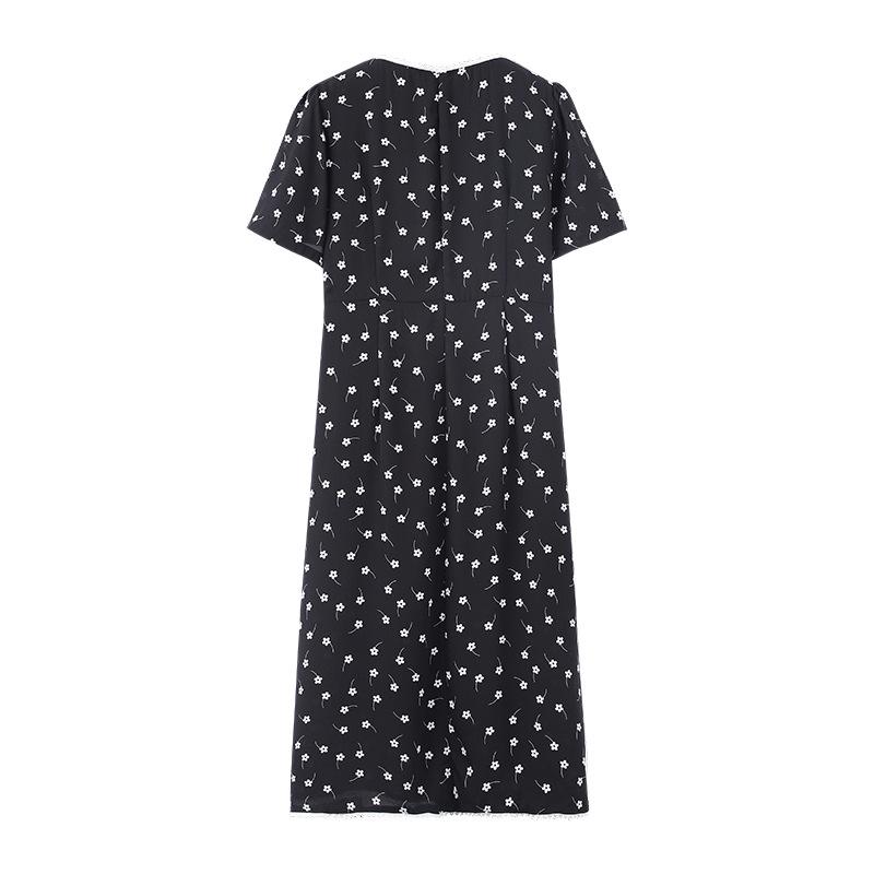 Spring Plus Size Polka Dot Slimming Dress - French Style