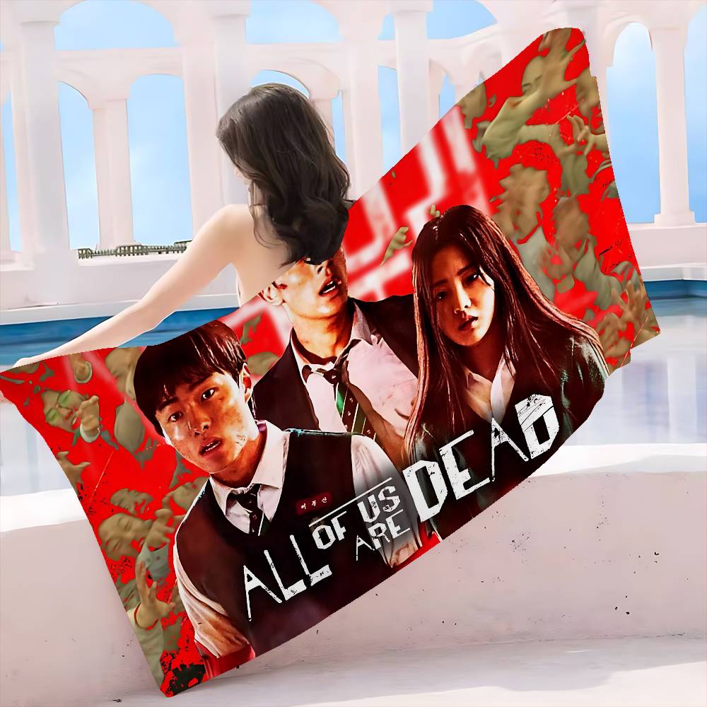 

TV All Of Us Are Dead Microfiber Printed Beach Towel Mountain Climbing Yoga Beach Swimming Running Absorbent Soft Towel W30*H60(CM)