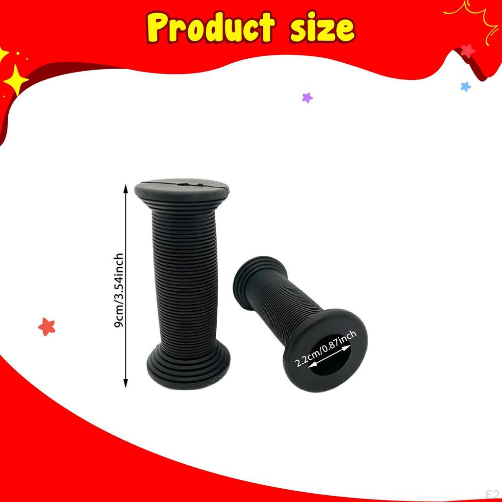 2 Pack Bike Handlebar Grips Kids Grip Pads Anti-Slip Shock Absorbing TPE for Boys Girls Bikes
