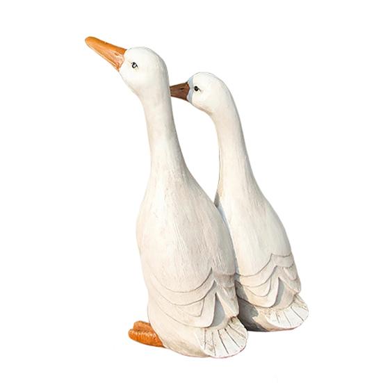 Resin Garden Figurine Cute Mushroom Goose Bunny Statue for Outdoor Garden Backyard Yard Porch Patio Lawn Decor