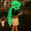 Dinosaur Skeleton Costume 3D Glow-in-the-Dark Dinosaur Skeleton Plush Cute Skeleton with Roaring Sound for Costume Party Outfit Cosplay Props