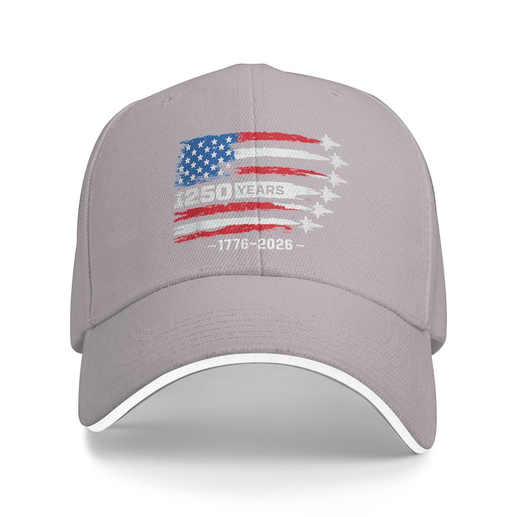 250 Years American 1776 2026 250th USA Birthday 4th of July Baseball Cap Casual Trucker Hat Summer Men Outdoor Gym Baseball Caps