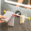 Wall Mounted Towel Rack Punch Free Saving Space Shoes Rack Waterproof Bath Towel Hanger Bathroom