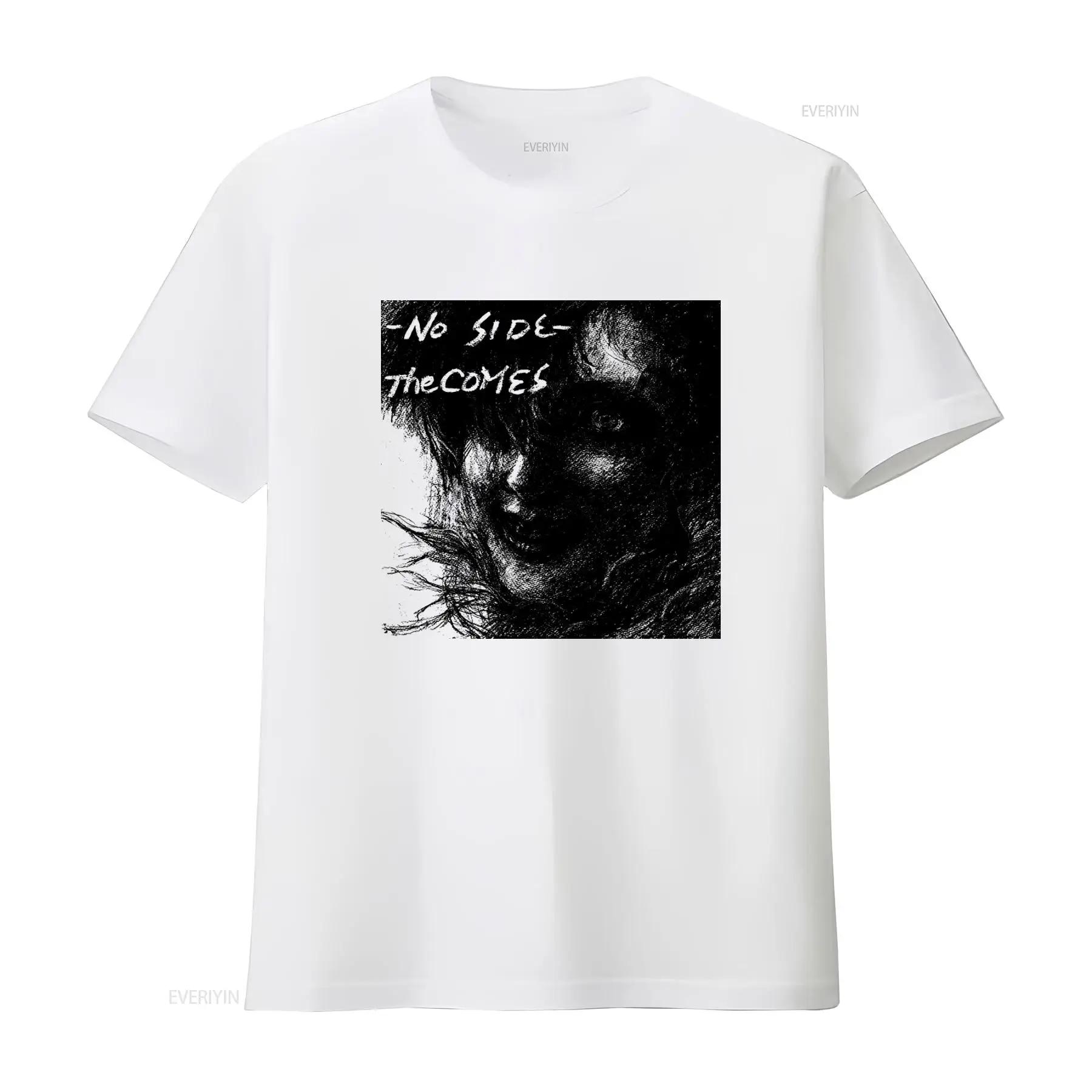 

The Comes No Side T Shirt Japanese Hardcore Punk Print Streetwear vintage Washed Slightly Comfortable homme Unisex graphic S разноцветный