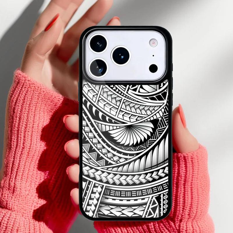 Maori Polynesian Samoan Tribal print Phone Case for iPhone 17 16 15 14 13 Pro Max Back Cover for 12 11 Pro Coque