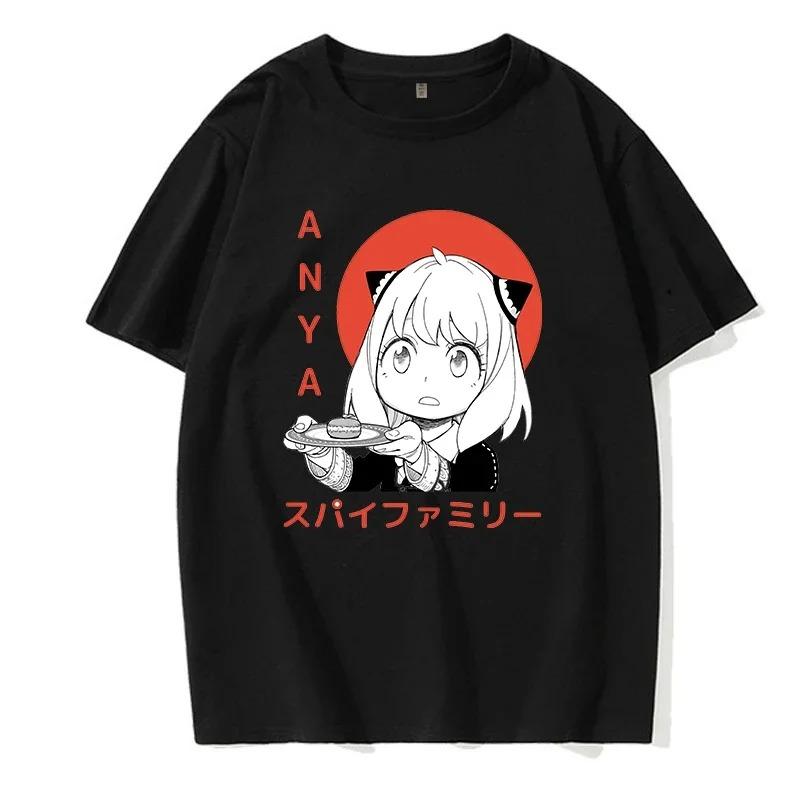Y2k Shirt Anya Forger Spy X Family Anime T Shirt Kawaii Cartoon Mens_Women Tops Cotton Best Selling Round Neck Comfortable Soft
