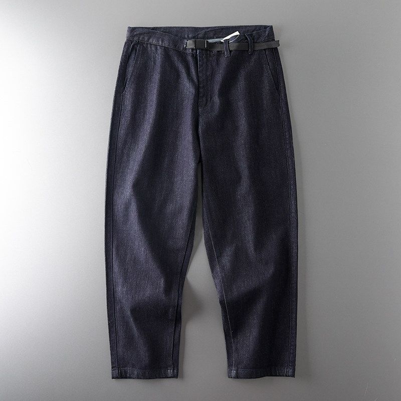 Fashion Brand Cut Label Straight Export Original Order Spring and Autumn Jeans Indigo Blue S