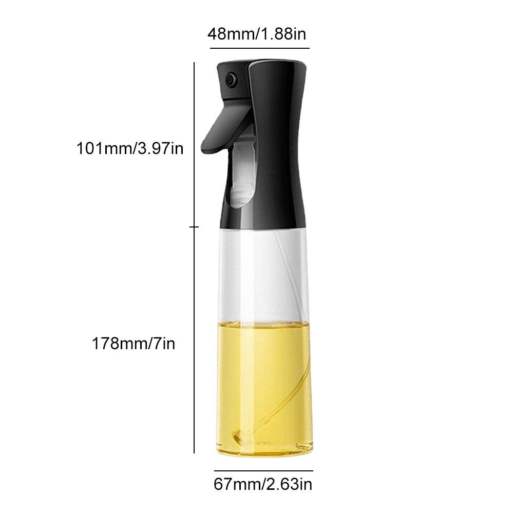 250ML Oil Spray Bottle High Borosilicate Glass Cooking Oil Dispensers Olive Oil Sprayer Mister Bottles for Air Fryer Baking