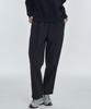 Manavis Seven Single-Pleat Wide Elastic Waist Pants [Black]