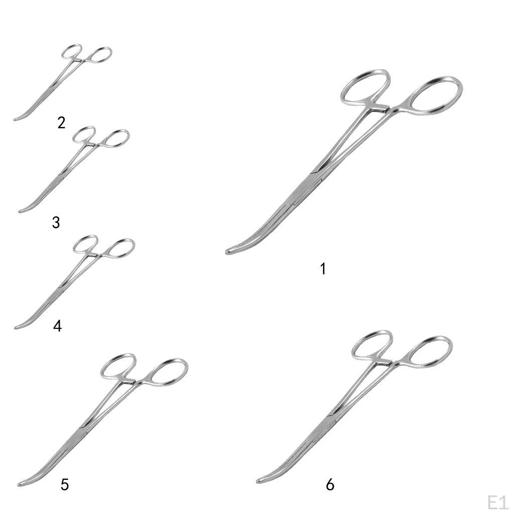 Hemostatická svorka s uzamykáním, zakřivená