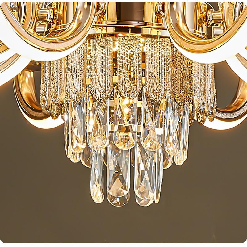 Lampadario di Cristallo Luce Soggiorno Moderno Semplice Atmosfera Camera da Letto Sala da Pranzo Luce Lampadario Soggiorno