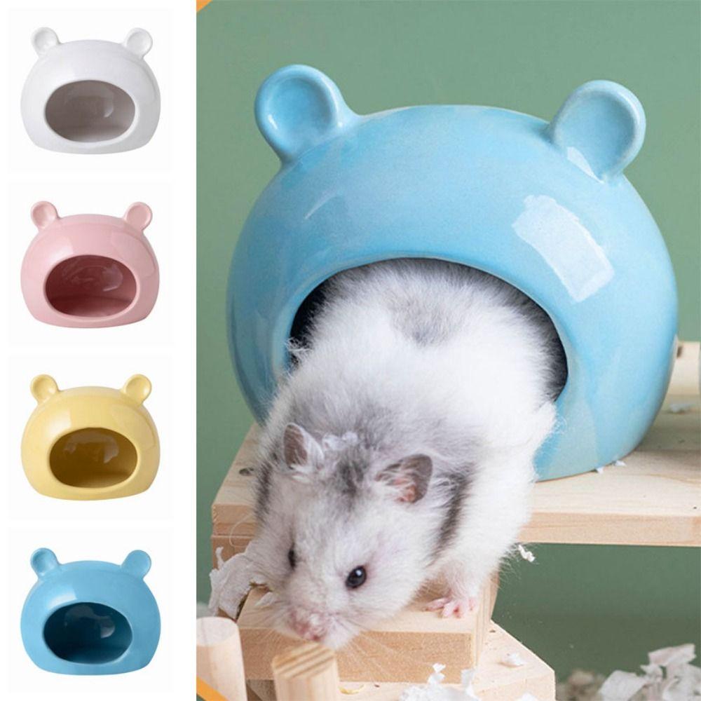 Creative Hamster Ceramic Nest Ceramics Hut Ceramics Hamster House Hamster Bed Cage Accessory