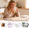 250-300ml Cat Mugs Double Glass Cup Large Capacity Portable Creative Glass Bear Cup Tea Cups with Handle Glass Water Milk Mug
