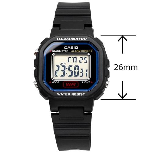 Casio Digital Watch LA-20WH-1C for Women and Girls, Black, Overseas Model