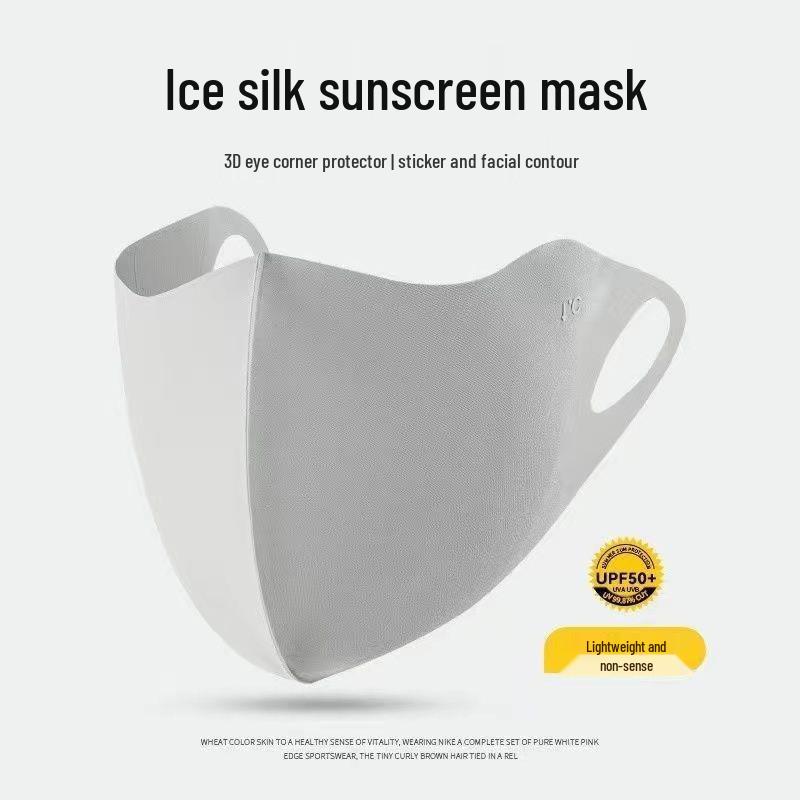 Máscara de Chiffon Respirável com Proteção UV Estilo Coreano - Lavável e Ajustável
