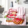 1pc Princess Strawberry3 Blanket, Gift, for Men and Women, Soft Blanket, Good for Sofa Bed Couch Travel, Lightweight Flannel Blanket