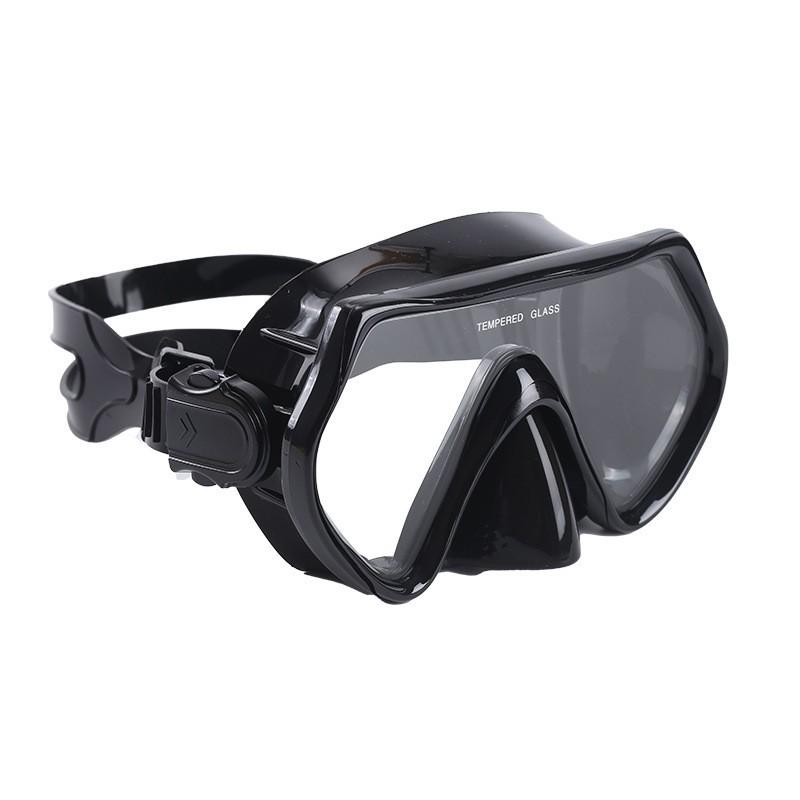 Maschera da Immersione in Silicone per Bambini e Adulti con Snorkel - Lente in Vetro Temperato HD, Montatura Grande
