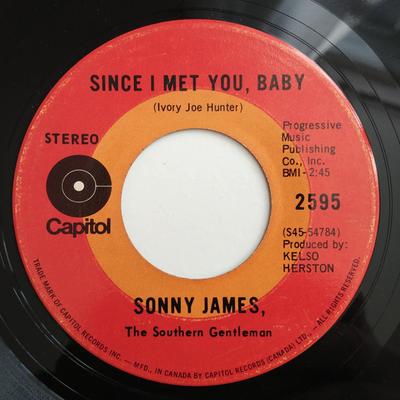 7inch Record SONNY JAMES - Since I Met You, Baby 2595 Capitol Records 1969 Canada Folk Used