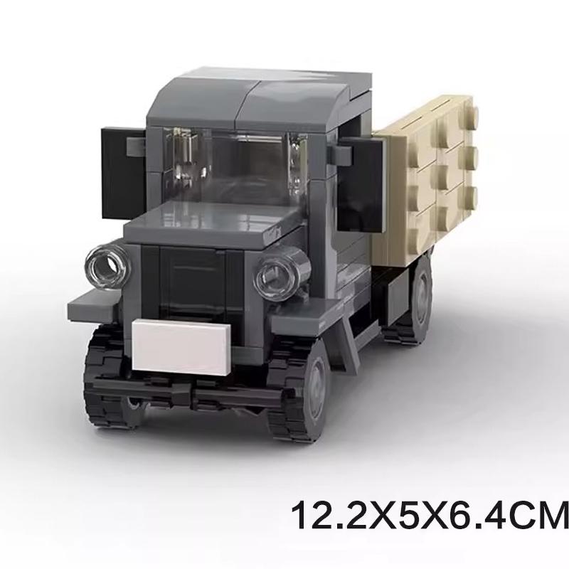 MOC City Mini Car Tractor Snowmobile Camper Van Fiated Taxi Truck Head Speed Vehicles Sets Building Blocks Toys Christmas Gift