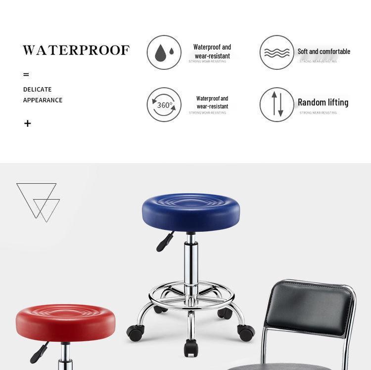 Swivel Beauty Bar Chair with Backrest and Lift Adjustment