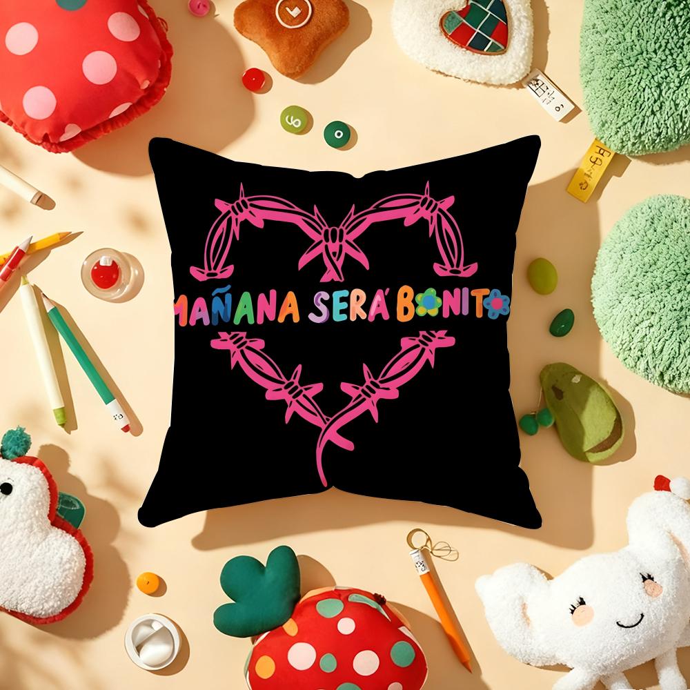 Latin Pop Artist KKarol G Cushion Cover Plush Fabric Soft DoubleSided Printed Sofa Warm Winter Home Gift Pillow Cover