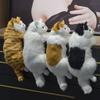 Furry Plush Kittens Doll Toy Animal Figurines Stuffed Animals Sculptures Fake Cat Model  Child Gift