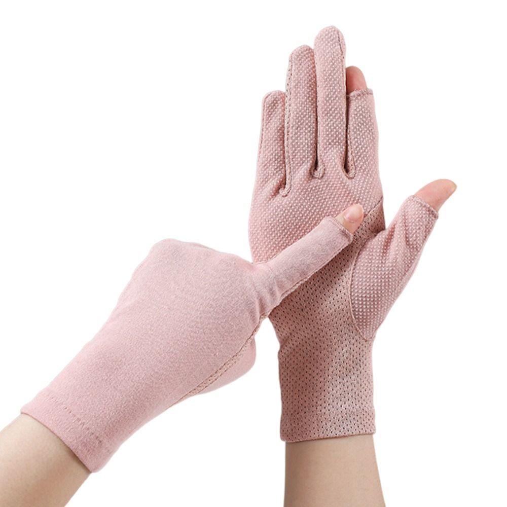 Summer Sunscreen Gloves Breathable Anti-UV Mittens Fashion Cycling Driving Gloves Women Girls