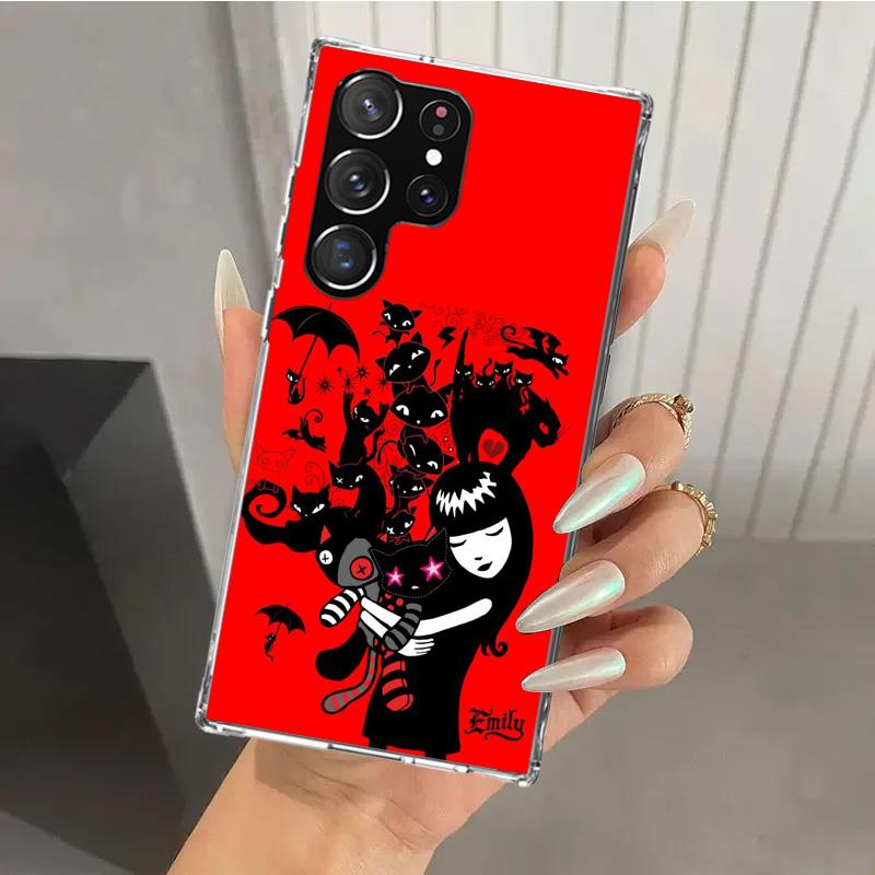 

Comics Emily The Strange Phone Case for Samsung Galaxy S26 S24 S23 Ultra S25 Edge S22 S21 Plus S20 FE + Soft Print Shell Funda G Samsung S23 Plus