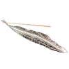Incense Incense with Ash for Buddhist Interior Decor Silver Leaf-shaped Holder, Tray, Gold, Tray, Tabletop, Altar, Meditation, Yoga, Relaxation, -