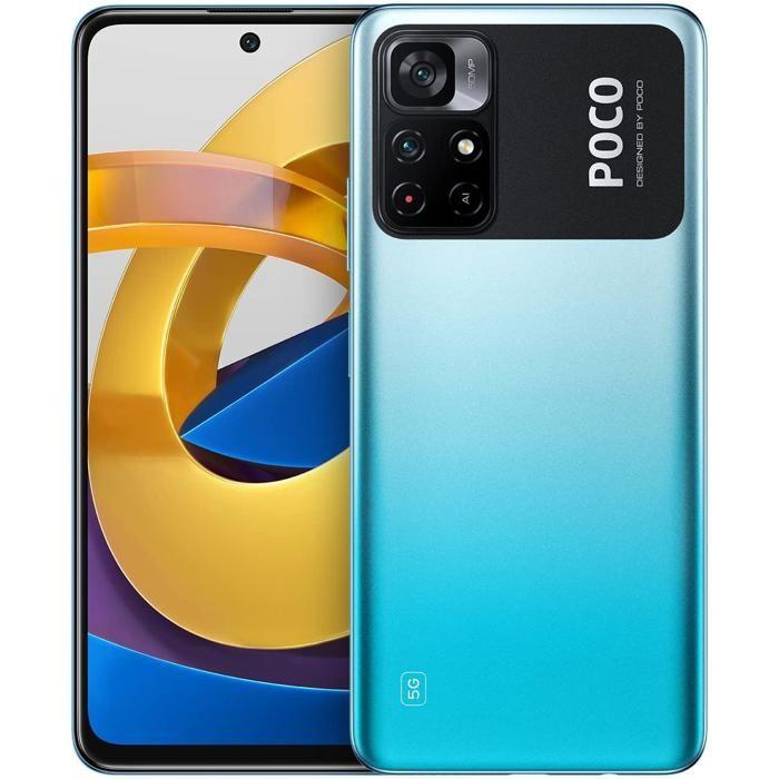Xiaomi Poco M4 Pro 4+64GB Modrý 5G Smartphone NFC Trojitý 50MP Fotoaparát 6.6 Palců FHD+ DotDisplay
