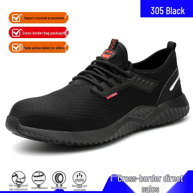 Men's Wear-Resistant Steel Toe Work Boots: Anti-Smash, Anti-Puncture, Non-Slip Safety Shoes