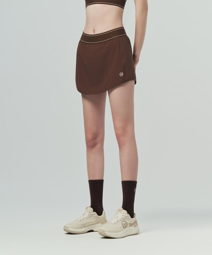 SERGIO TACCHINI W Lightweight Woven Skirt (D.Brown)