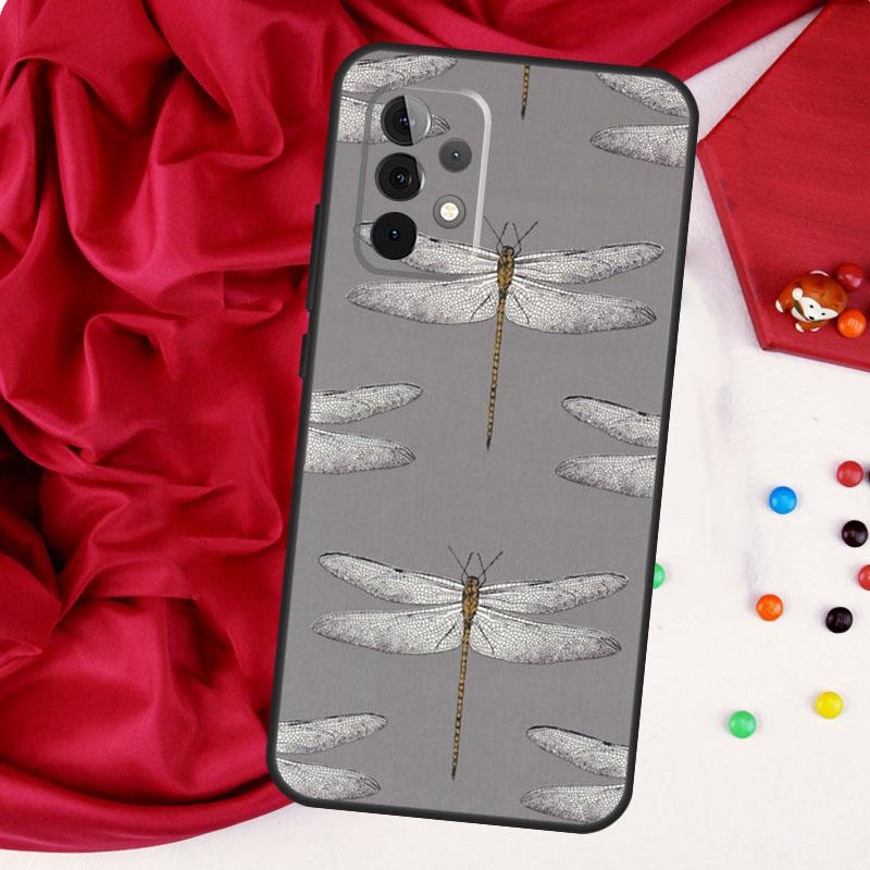 Floral Colorful Dragonfly For Samsung Galaxy A52 A32 A22 A54 A14 A16 A26 A36 A56 A55 A35 A05 A06 A15 A53 A33 A13 Case