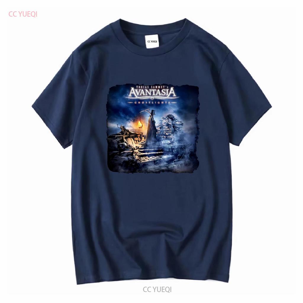 New Rare Avantasia Band Ghostlights Cotton Black All Size T Shirt S 5XL HP6 long or short sleeves vintage Washed Comfortable