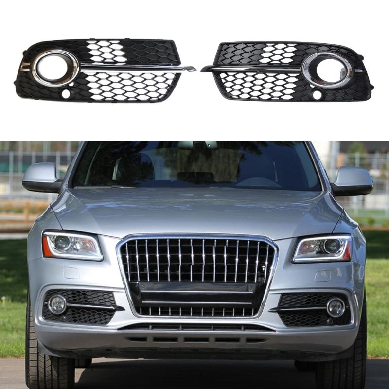 Professional Front Bumper Fog Light Grill Grille Cover Trim Car Spare Part Compact-size Suitable for Q5 S-Line 13-16