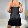Summer  Casual Home Sexy Lace Satin Suspender Nightdress For Women