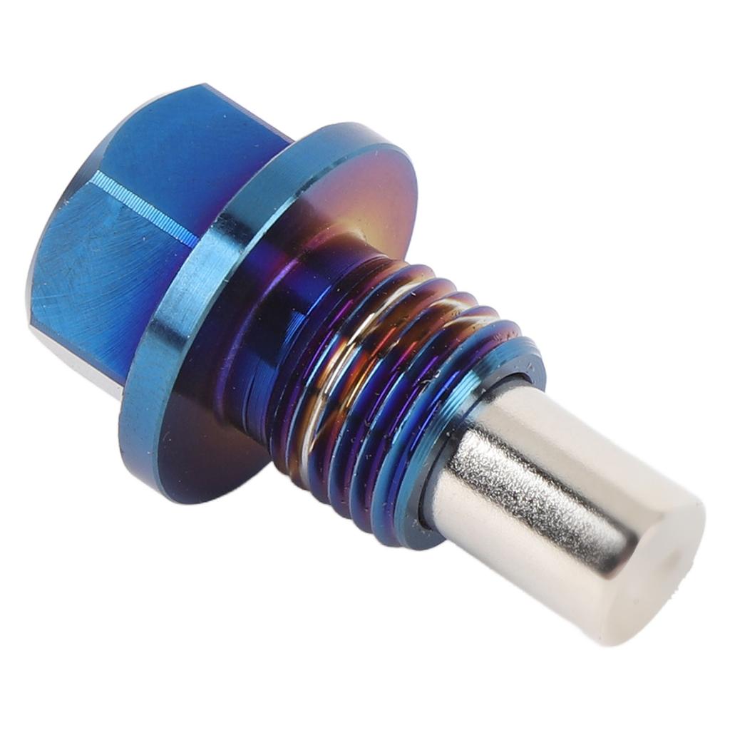 Magnetisk oljeavtappningsplugg M12x1,25 Ti-legering Sumppluggsbult med 3 packningar Läckagesäker Ersättning Biltillbehör
