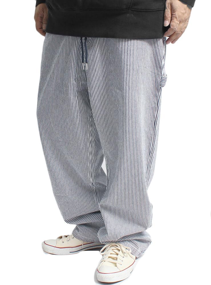 One Colors Denim Loose Denim Painter Size Hickory Men's Wide-Leg Pants, Distressed, Fit, Wide-Leg Jeans, Pants, 3L,