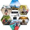 6 Fold 50W Solar Panel Folding Bag Dual USB+DC Output Solar Charger Portable Foldable Solar Charging Device Outdoor