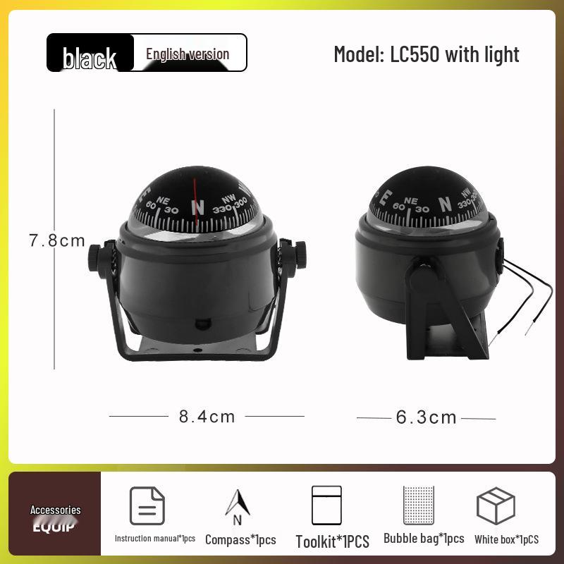 Car-Mounted Nautical Compass with Magnetic Declination Adjustment Available Now