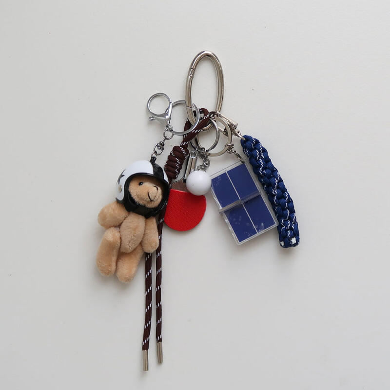 

Helmet Bear Table Tennis Keychain Set