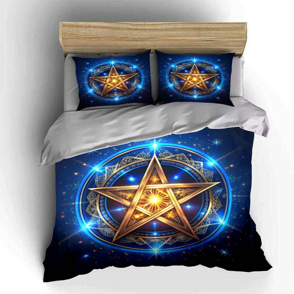 Decorative Star Pattern Set Soft Comfortable Duvet Cover Bedding Set Included 1*Duvet Cover & 2*Pillowcases, Gift