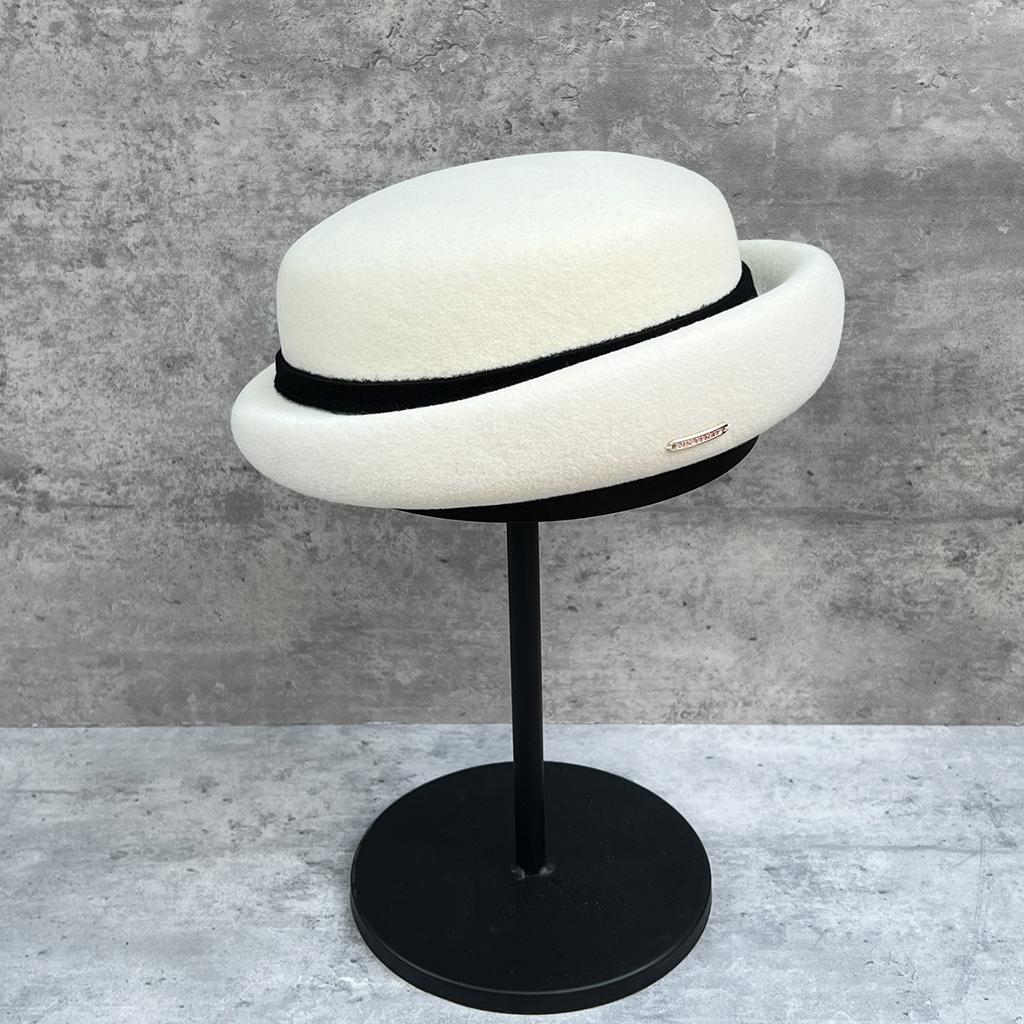 Französischer Duftender Retro Wollzylinder Damen Herbst Und Winter Gesicht Klein Baskenmütze Elegant Temperament Society Lady Kleiner Beckenhut