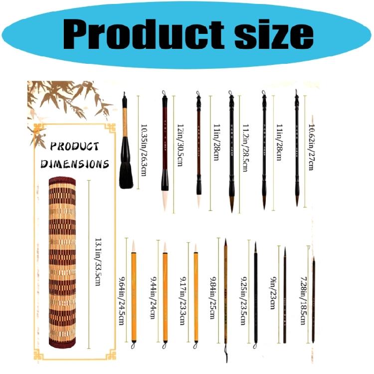 13Pieces Art Supply Set with Bamboos Materials for Traditional Calligraphy Hand Lettering