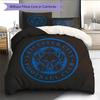 Leicester City Football Club Pattern Bedding Quilt Set  Home Decoration  Gift (1 * duvet cover + 2 * pillowcase  without core)