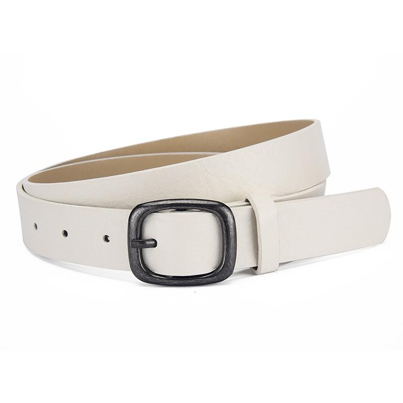 Womens Slim PU Leather Belt With Square Buckle Leopard Print Fashion Waistband Dress Skirt Outfit