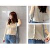 Women's Wooden Ear Knitted Cardigan Short Spring and Autumn Thin Fashion Slim Sweater Coat