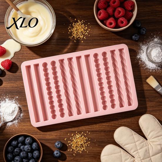 DIY Kerzenherstellung Zubehör Silikon Schokoladenstäbchen Form, 12-fach Antihaft Backblech, Hitzebeständig Professionelles Konditoreiwerkzeug Flexibel